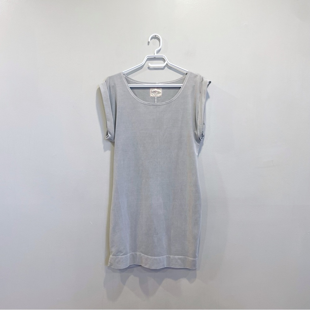 Gypsy 05 Light Gray Short Sleeve Dress